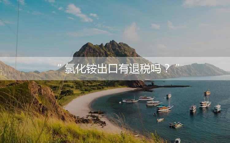 氯化銨出口有退稅嗎？